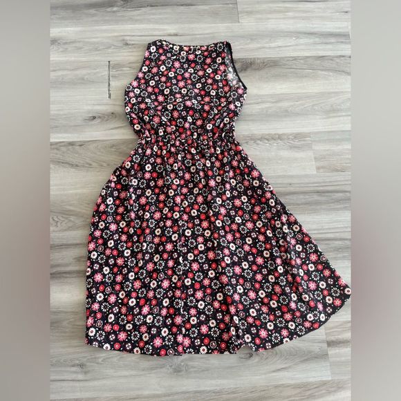 Kate Spade S Black Floral Sleeveless Studded Dress - Picture 7 of 8